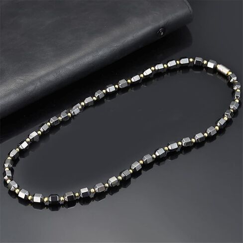 Hematite Necklace Therapy Necklace for Men Women, Precious Gemstone Naturally Reduces Headache Pain - Arthritis in The Neck, Shoulder Head Jewelry with Adjustable Chain and Velvet Pouch in Saudi Arabia