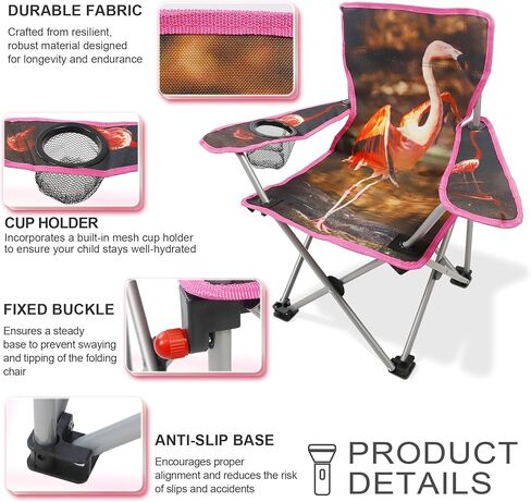 Camping Chairs Set with Table Folding Lawn Chairs Portable Camp Table Outdoor Picnic Table and Chair Set for Boys Girls in Kuwait