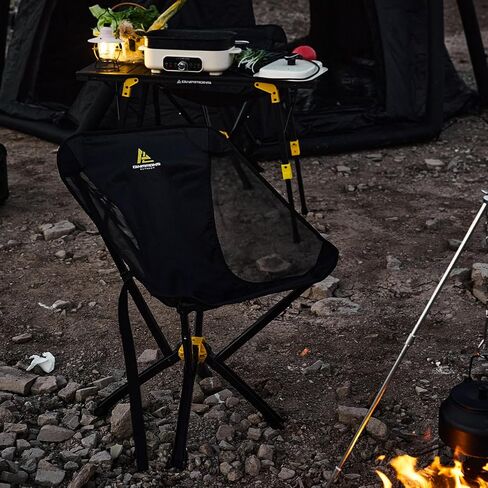 كراسي محمولة قابلة للطي خفيفة الوزن، كرسي قابل للطي، يدعم وزن 300 رطل، كرسي رياضي ممتع للرياضات الخارجية، الصيد، التخييم، الظهر، المشي لمسافات طويلة، الشاطئ، إعداد سريع (أسود) in Kuwait