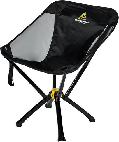 كراسي محمولة قابلة للطي خفيفة الوزن، كرسي قابل للطي، يدعم وزن 300 رطل، كرسي رياضي ممتع للرياضات الخارجية، الصيد، التخييم، الظهر، المشي لمسافات طويلة، الشاطئ، إعداد سريع (أسود) in Kuwait