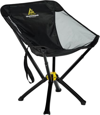 كراسي محمولة قابلة للطي خفيفة الوزن، كرسي قابل للطي، يدعم وزن 300 رطل، كرسي رياضي ممتع للرياضات الخارجية، الصيد، التخييم، الظهر، المشي لمسافات طويلة، الشاطئ، إعداد سريع (أسود) in Kuwait