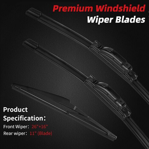 OTUAYAUTO 24"+18" Front Windshield Wiper Blades - Replacement for Kia Sportage 2011-2018 Window Wipers - J Hook Premium All Weather - Original Factory Quality (Pack of 2) in Saudi Arabia