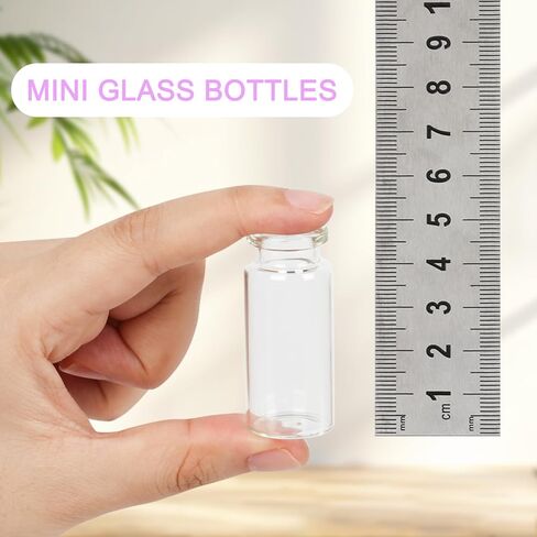 زجاجات زجاجية صغيرة سعة 10 مل مع فلين، 60 عبوة زجاجات صغيرة مع سدادات فلين وخيوط إضافية، قوارير صغيرة بأغطية، زجاجات زجاجية صغيرة، زجاجات جرعة صغيرة، رسالة في زجاجة للحفلات ذات الطابع الخاص in Kuwait