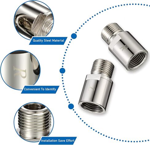 HESTYA دراجة دواسة تمديدات الصلب دراجة دواسة محول تمديد دواسة فاصل صالح 9/16 في دواسات الدراجة الخيوط الطريق شارع دراجة ممتدة 20 مللي متر/0.79in in Kuwait