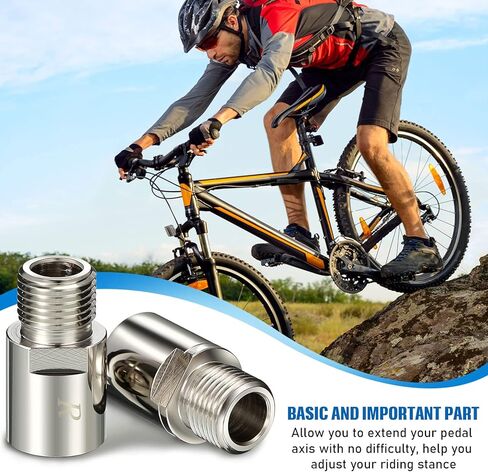 HESTYA دراجة دواسة تمديدات الصلب دراجة دواسة محول تمديد دواسة فاصل صالح 9/16 في دواسات الدراجة الخيوط الطريق شارع دراجة ممتدة 20 مللي متر/0.79in in Kuwait