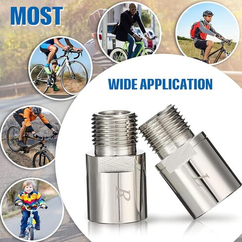 HESTYA دراجة دواسة تمديدات الصلب دراجة دواسة محول تمديد دواسة فاصل صالح 9/16 في دواسات الدراجة الخيوط الطريق شارع دراجة ممتدة 20 مللي متر/0.79in in Kuwait