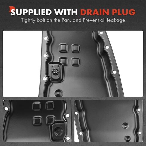 A-Premium Transmission Oil Pan with Drain Plug & Gasket Compatible with Nissan NV200 2013-2014 2.0L, Rogue 2008-2013 2.5L, Rogue Select 2014-2015 2.5L, Sentra 2007-2012 2.0L 2.5L, Replaces 313901XF00 in Saudi Arabia