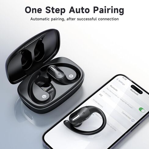 Wireless Earbuds Bluetooth Headphones 120H Playback LED Display Deep Bass Sport Ear buds with Earhooks Waterproof in Ear Earphone for iPhone Samsung Android Cell Phones Work Game TV PC Laptop Computer in Kuwait