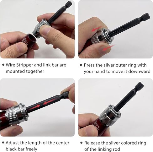 Wire Stripping and Twisting Tool, Wire Stripping Tool For Drill Wire Nut Twister Fast Electrical Wire Twister, Portability Wire Stripper Tool For Drill Power Drill Wire Stripper. in Saudi Arabia