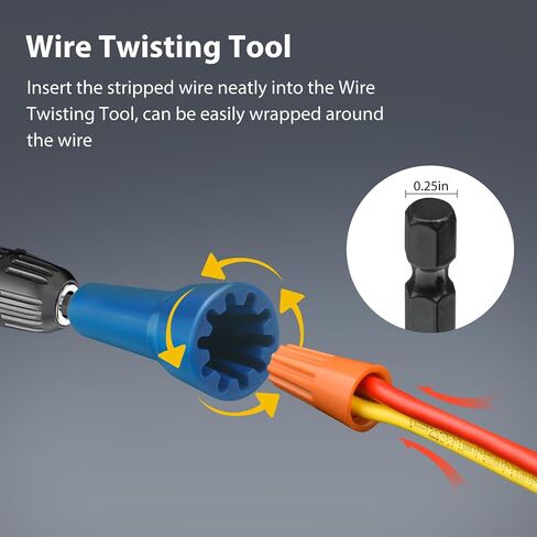 Wire Stripping and Twisting Tool, Wire Stripping Tool For Drill Wire Nut Twister Fast Electrical Wire Twister, Portability Wire Stripper Tool For Drill Power Drill Wire Stripper. in Saudi Arabia