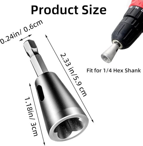 2PCS Wire Twister Tool for Drill, Wire Twisting Tool Wire Twister Wire Connector, Wire Nut Twister Wire Stripper Tool, Wire Stripping and Twisting Tool for Power Drill, Fast Wire Twisting Tool in Kuwait