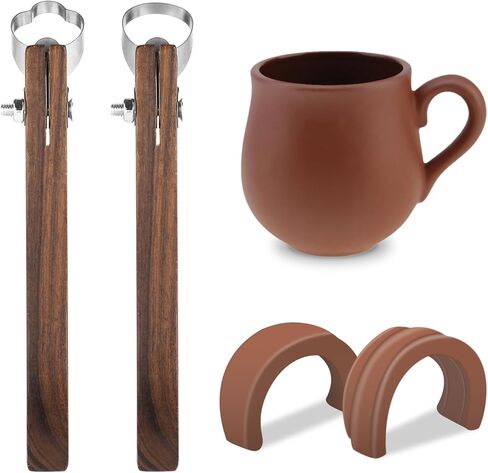 2pcs Pottery Clay Sculpting Tools, Pottery Cup Handle Shape Trimming Tool Mug Handle Clay Cutters Clay Extruder Tool Sculpture Scraper Pottery Carving Tool for Cup Making Ceramic Modeling Craft in Saudi Arabia