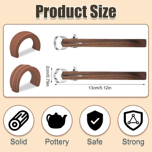 2pcs Pottery Clay Sculpting Tools, Pottery Cup Handle Shape Trimming Tool Mug Handle Clay Cutters Clay Extruder Tool Sculpture Scraper Pottery Carving Tool for Cup Making Ceramic Modeling Craft in Saudi Arabia