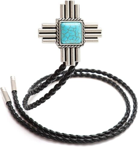 Stone Bolo Ties for Men Western - Vintage Cowboy Bolo Tie for Women Western Costume Accessories in Saudi Arabia