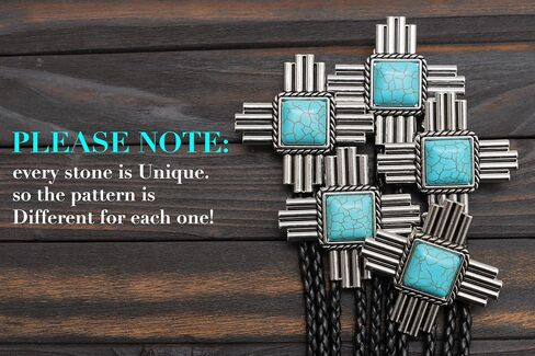 Stone Bolo Ties for Men Western - Vintage Cowboy Bolo Tie for Women Western Costume Accessories in Saudi Arabia