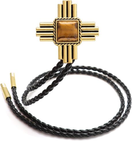 Stone Bolo Ties for Men Western - Vintage Cowboy Bolo Tie for Women Western Costume Accessories in Saudi Arabia