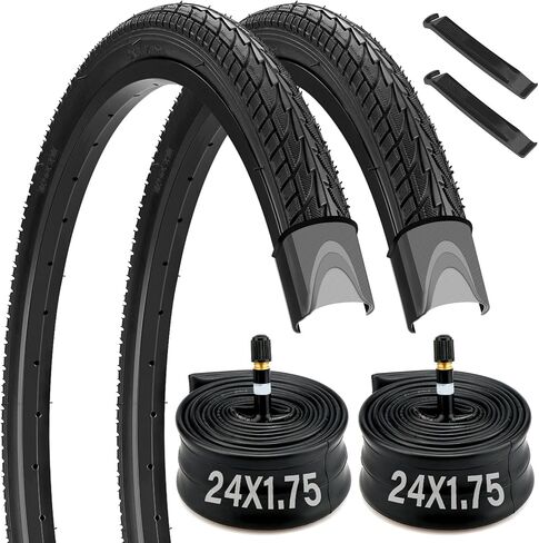 إطار دراجة مقاس 24 بوصة، عبوتان من إطارات الدراجات مقاس 24 × 1.75 مع صمام شريدر، وإطار دراجة مقاس 24 × 1.75 وأنبوب مع رافعتين للإطارات، إطار دراجات ركاب المدينة قابل للطي لإطارات الدراجات مقاس 24 بوصة × 1.65/1.70/1.75/1.80 in Kuwait