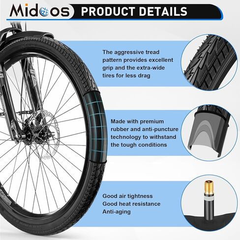 إطار دراجة مقاس 24 بوصة، عبوتان من إطارات الدراجات مقاس 24 × 1.75 مع صمام شريدر، وإطار دراجة مقاس 24 × 1.75 وأنبوب مع رافعتين للإطارات، إطار دراجات ركاب المدينة قابل للطي لإطارات الدراجات مقاس 24 بوصة × 1.65/1.70/1.75/1.80 in Kuwait