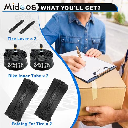 إطار دراجة مقاس 24 بوصة، عبوتان من إطارات الدراجات مقاس 24 × 1.75 مع صمام شريدر، وإطار دراجة مقاس 24 × 1.75 وأنبوب مع رافعتين للإطارات، إطار دراجات ركاب المدينة قابل للطي لإطارات الدراجات مقاس 24 بوصة × 1.65/1.70/1.75/1.80 in Kuwait