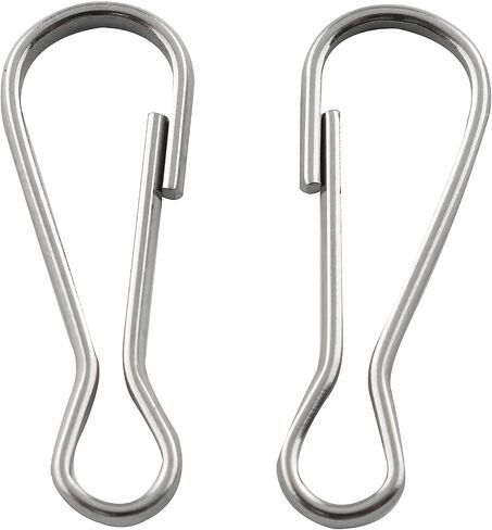 100pcs 304 Stainless Steel Metal Spring Hooks Silver Tone 1 Inch Lanyard Snap Clip Hooks for Key Chain, ID Card, DIY in Saudi Arabia