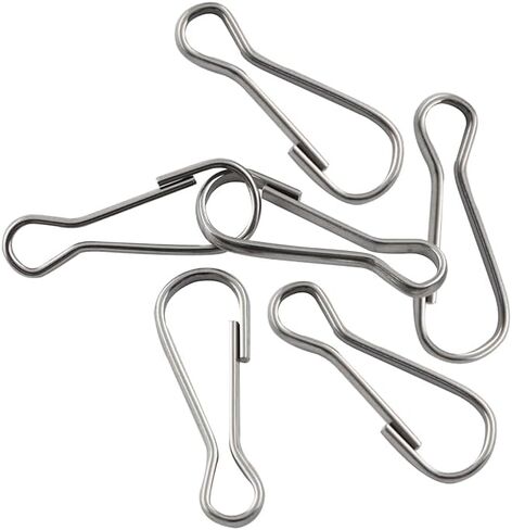 100pcs 304 Stainless Steel Metal Spring Hooks Silver Tone 1 Inch Lanyard Snap Clip Hooks for Key Chain, ID Card, DIY in Saudi Arabia