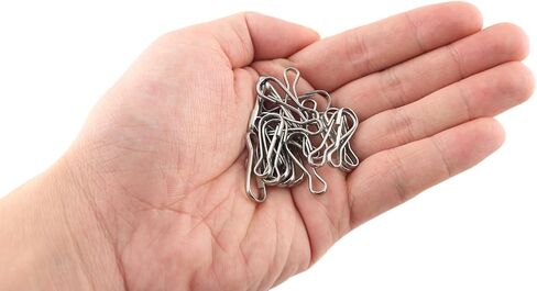 100pcs 304 Stainless Steel Metal Spring Hooks Silver Tone 1 Inch Lanyard Snap Clip Hooks for Key Chain, ID Card, DIY in Saudi Arabia