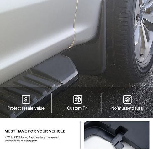 Kiwi Master Mud Flaps Compatible with 2015-2020 Ford F-150 Accessories Heavy Duty Front & Rear Mud Guards Replace OEM # FL3Z-16A550-AA FL3Z1-6A550-BA (with Fender Flares Only) in Saudi Arabia