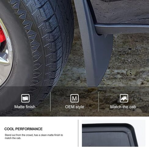 Kiwi Master Mud Flaps Compatible with 2015-2020 Ford F-150 Accessories Heavy Duty Front & Rear Mud Guards Replace OEM # FL3Z-16A550-AA FL3Z1-6A550-BA (with Fender Flares Only) in Saudi Arabia