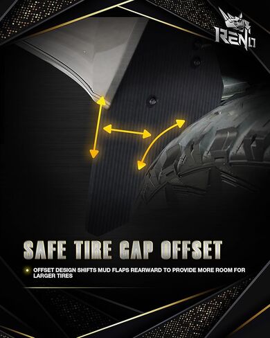 أغطية طين رينو، حماية رواسب المركبات الثقيلة للسائق والراكب، واقيات رذاذ جانبية متوافقة مع 2010-2018 1500 2500 3500 SRW Truck Classic (أمامي وخلفي، 4 قطع) in Kuwait