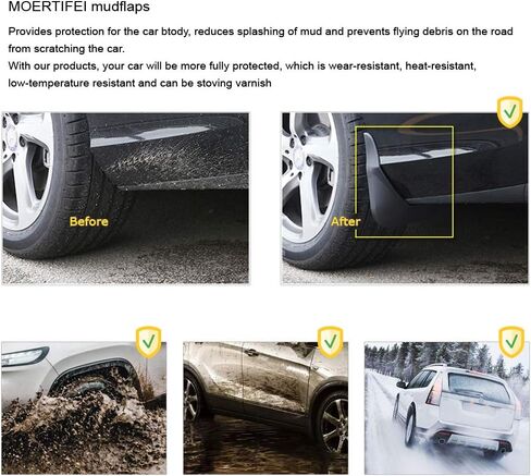 Car Mudguard Fender Mud Flaps Splash Guards Compatible with VW Tiguan 2018 2019 2020 2021 2022 2023 2024(Not fit a Tiguan R-Line) in Saudi Arabia