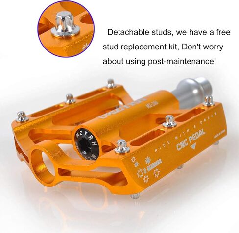 ThinkTop Mountain Bike Platform Pedals for MTB BMX, Ultralight 9/16 Bicycle Pedal Flat Aluminum, 3 Bearing Sealed Ever Lubricate in Kuwait