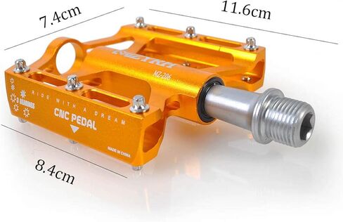 ThinkTop Mountain Bike Platform Pedals for MTB BMX, Ultralight 9/16 Bicycle Pedal Flat Aluminum, 3 Bearing Sealed Ever Lubricate in Kuwait