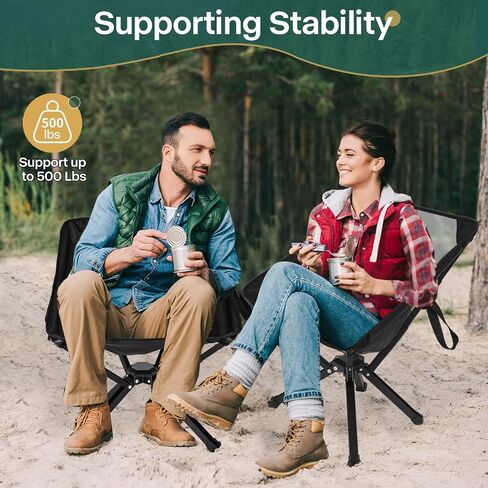 Compact Camping Chair,Ultralight Lightweight Folding Portable Camp Chair, 10 Seconds Quick Setup Backpack Chair with Carrying Bag for Outdoor, Travel, Picnic, Hiking, Festival in Saudi Arabia