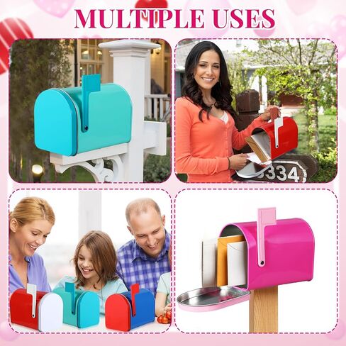 8 Pcs 5'' x 3'' Tinplate Mailbox Toy Small Decorative Mailbox Mini Tin Mailbox DIY Crafts for Boys and Girls Greeting Cards Exchange Gifts Classroom Prize Supply in Saudi Arabia