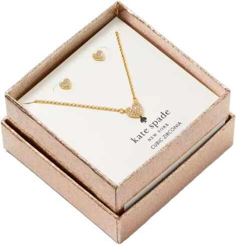 Kate Spade New York Earrings and Necklace Boxed Gift Set (Clear/Gold) in Saudi Arabia