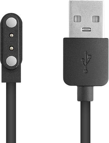 kwmobile USB Cable Charger Compatible with Yamay AGPTEK LW11 / Yamay SW022 / Haylou RT LS05S, Solar LS05 Cable - Charging Chord for Smart Watch - Black in Saudi Arabia
