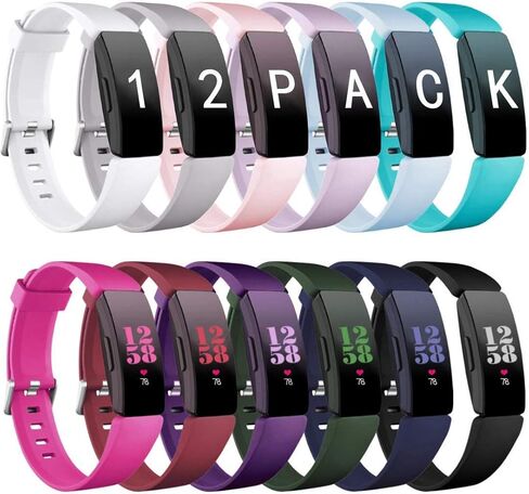 Ouwegaga متوافق مع Fitbit Inspire 2 Bands للنساء والرجال وFitbit Inspire 2 Bands Ace 2 Bands للأطفال 12 عبوة صغيرة in Kuwait