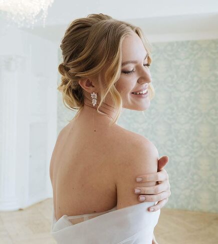 SWEETV Marquise Wedding Bridal Earrings Bracelets Set for Brides, Bridesmaids in Saudi Arabia