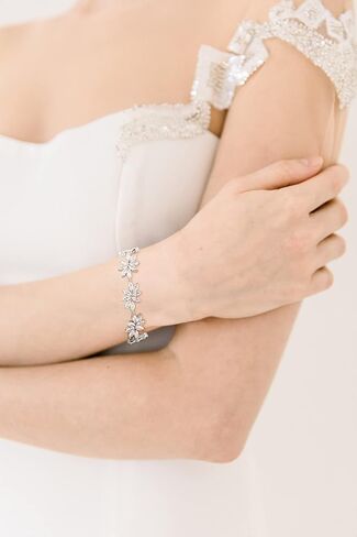 SWEETV Marquise Wedding Bridal Earrings Bracelets Set for Brides, Bridesmaids in Saudi Arabia