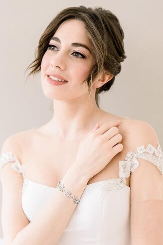 SWEETV Marquise Wedding Bridal Earrings Bracelets Set for Brides, Bridesmaids in Saudi Arabia