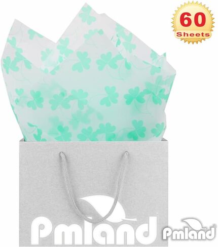 PMLAND Premium Quality Gift Wrap Printed Tissue Paper - Animal Footprint Patterned - 15 Inches X 20 Inches 60 Sheets in Saudi Arabia
