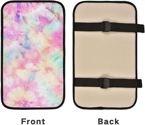 Pink Tie-dye Car Armrest Cover Pad Accessories Interior Protection 8.3x15inch Car handrail Box Cushion for Most Vehicle, SUV, Car in Saudi Arabia