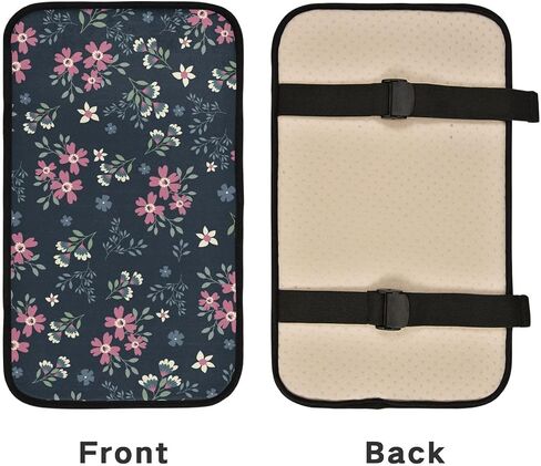 Little Pink Flowers Car Armrest Cover Pad Accessories Interior Protection 7.5x12.6inch Car Handrail Box Cushion for Most Vehicle, SUV, Car in Saudi Arabia