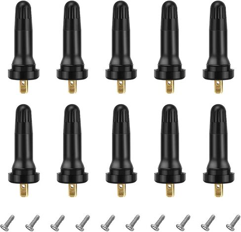 10PCS TPMS 20008 Tire Valve Stem, Rubber Snap-in Tubeless Tire Pressure Sensor Valve Stem, Tire Valve Stem Replacement for Enclave Escalade Avalanche Sierra, Car Accessories in Saudi Arabia