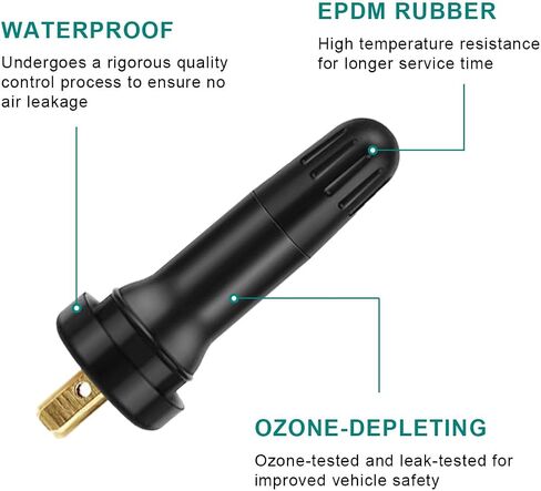 10PCS TPMS 20008 Tire Valve Stem, Rubber Snap-in Tubeless Tire Pressure Sensor Valve Stem, Tire Valve Stem Replacement for Enclave Escalade Avalanche Sierra, Car Accessories in Saudi Arabia