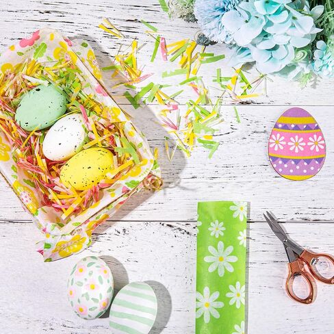 Whaline 90 Sheet Spring Tissue Paper Colorful Floral Pattern Gift Wrapping Paper 6 Flower Design Pastel Easter Tissue Paper for Spring Birthday Wedding Gift Packing DIY Art Craft, 13.8 x 19.7in in Saudi Arabia