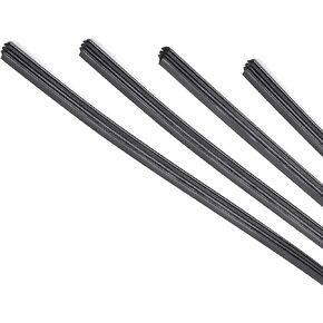4 PCS Car Windshield Wiper Blade, 26In Universal Toughness Rubber Wiper Blades Refills, Adjustable Wiper Rubber Refill for Most Cars, SUVs, Trucks (Black)