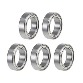 uxcell 6700ZZ Deep Groove Ball Bearings Z2 10mm x 15mm x 4mm Double Shielded Chrome Steel 5pcs