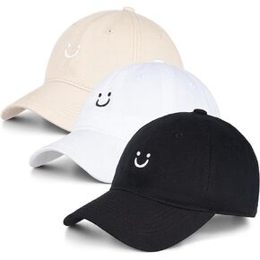 Washed Cotton Vintage Smile Mountain Baseball Cap Sun Hats Men Women Baseball Cap Adjustable Dad Golf Hat