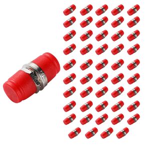 50 Pcs FC to FC Coupler Fiber Optic Adapter, Simplex Connecting Converter D Type